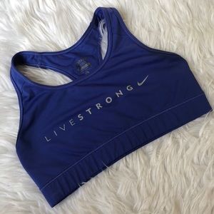 blue nike livestrong sports bra